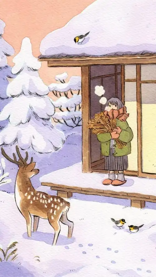 ins森系治愈系意境背景图,森系风格图片(森系 治愈 清新 手绘 插画)