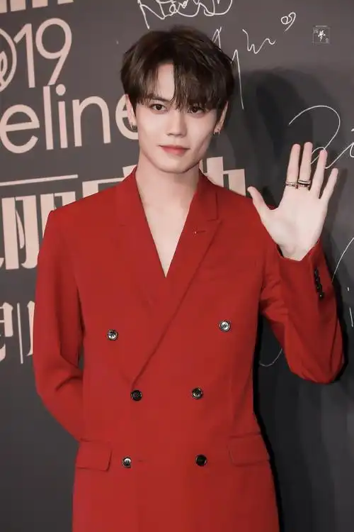 林彦俊枫叶红真空西装