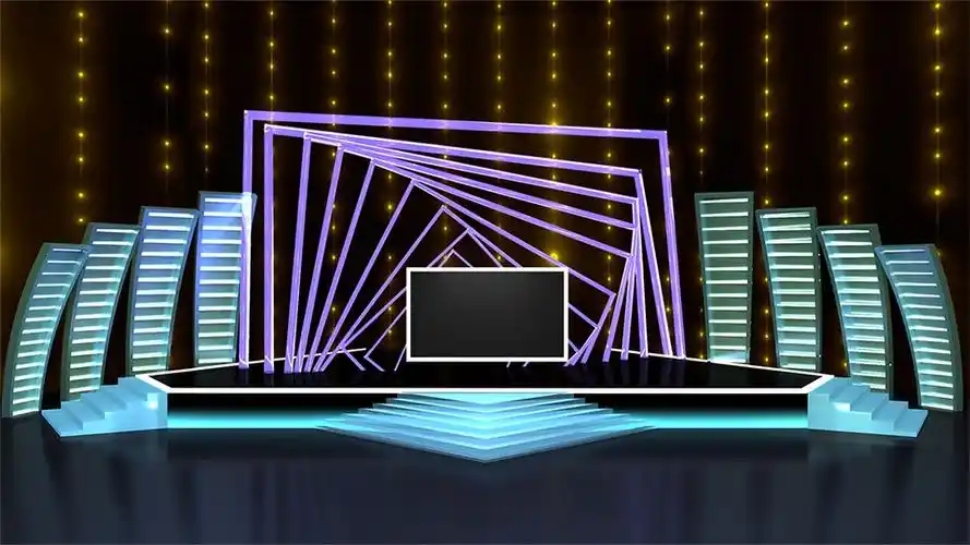 环形舞台虚拟演播室背景 | datavideo virtual set 虚拟背景素材网