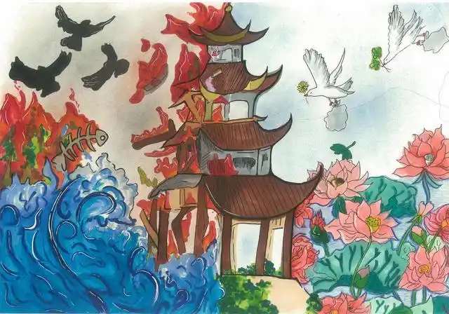 彩云杯中小学生绘画比赛小学组二等奖获奖作品展示1