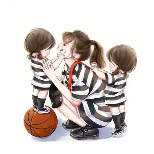 温馨幸福卡通亲子全家福头像图片