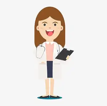 微笑的卡通女医生