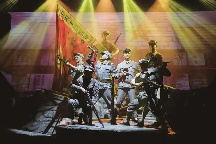 革命历史舞台剧困牛山红军壮举复演