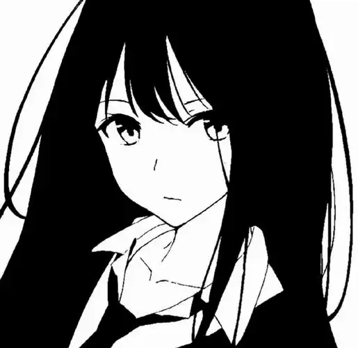 黑白风高冷动漫女生头像