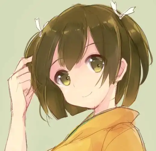 1/8动漫手绘大头贴:明亮的色彩,简单几笔描绘出一个"有灵魂"的小姑娘.