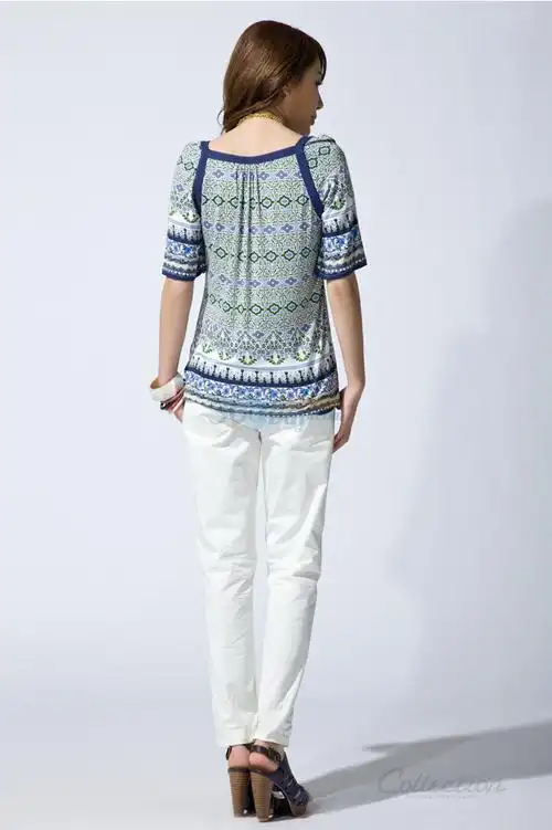 太平鸟collection夏季女装拼料花形上衣aq1020217 浅绿色 l