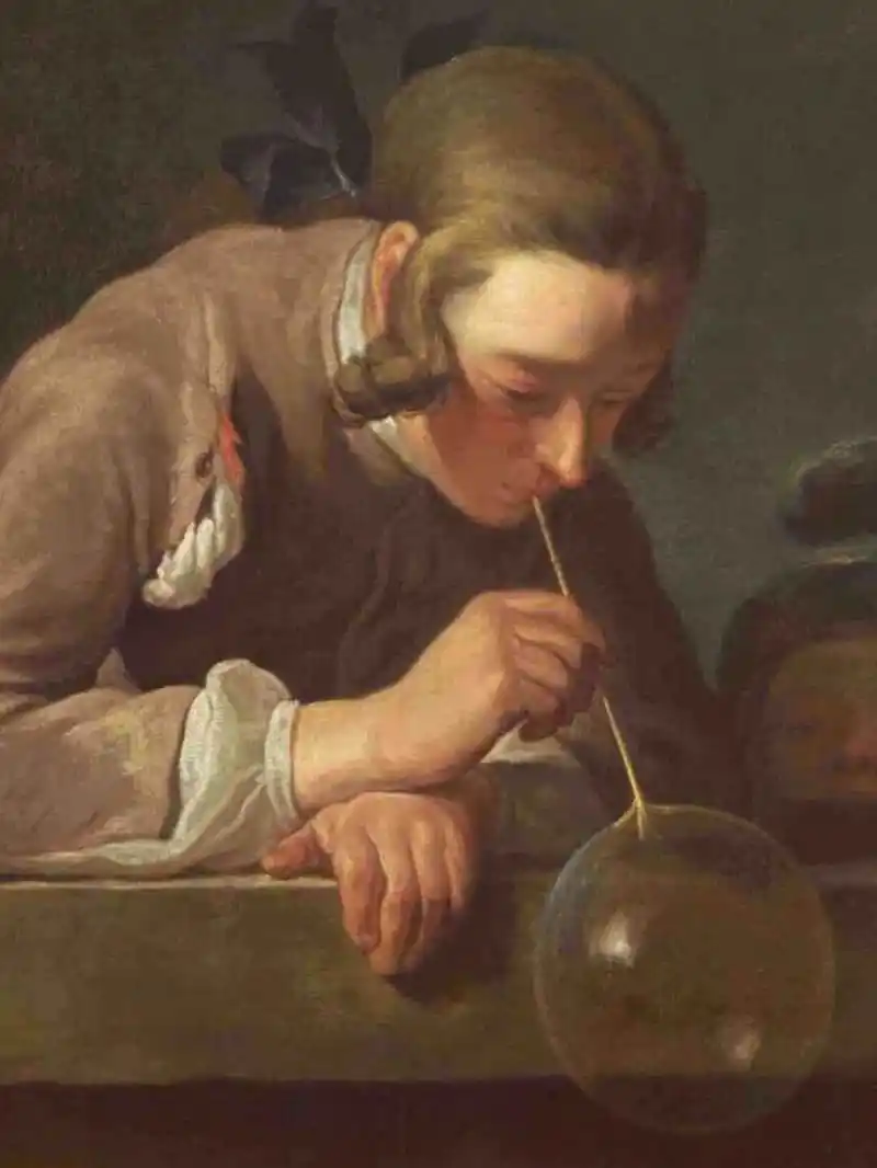 今天你看画了吗|泡泡少年的幻想 96 《吹肥皂泡的少年》是法国