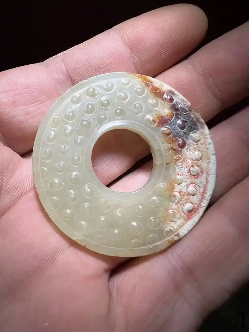 古玉文化传播精美玉壁沁色漂亮分享#希望我的作品给您带来最美的 - 抖