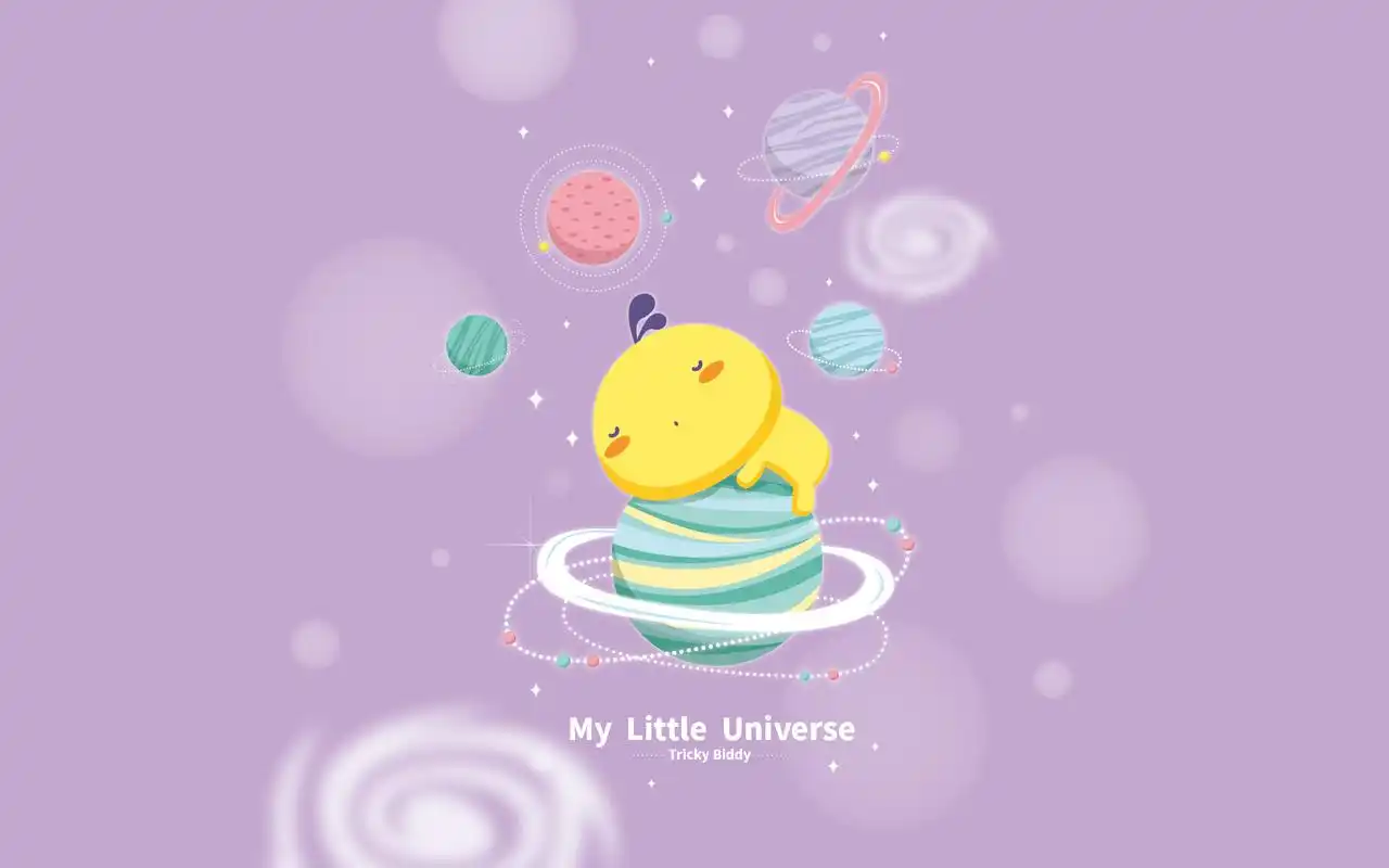 油爆叽丁少女心卡通图片桌面壁纸