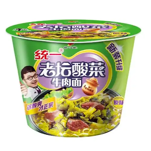 统一来一桶原味老坛酸菜牛肉桶装120g