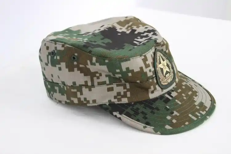 迷彩军帽子男女批发平顶帽五角红星军训青少年冬遮阳鸭