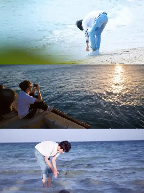 阳光,沙滩还有帅气的海边少年@tfboys-王俊凯#恰好是少年海岛大片
