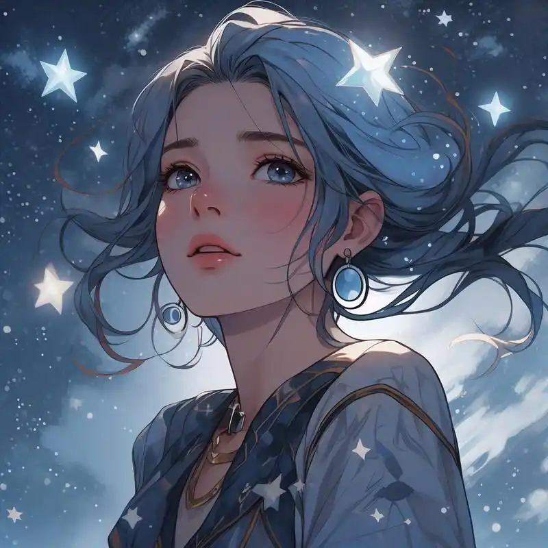 水瓶座头像女生版78可爱梦幻星空风90