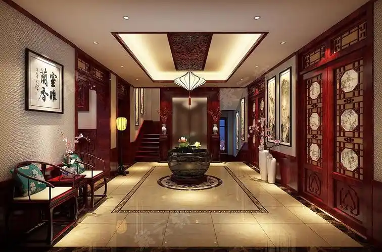 青岛即墨豪宅古典中式装修设计悠然凌空随风还真