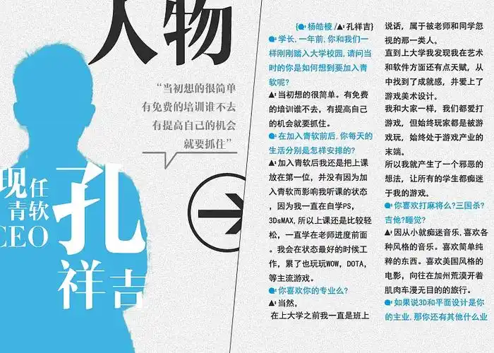 青软第八期内部杂志,人物专访