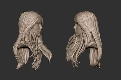 338 头发 发型 美女 少女 女性 短_孙鹏cg作品_人物女人_cg模型网