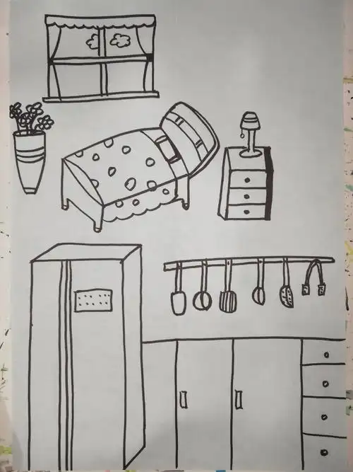 儿童创意画——《我的家》