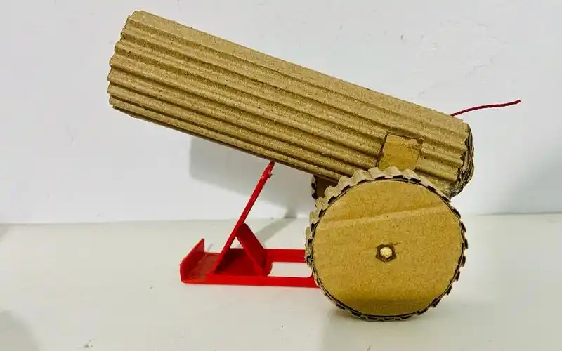 diy纸板大炮如何用纸板制作一个大炮模型