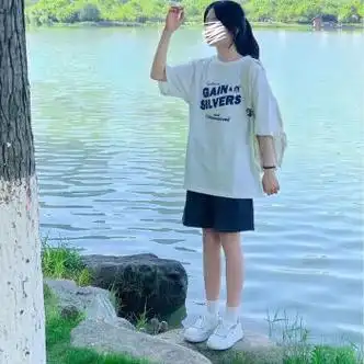 姗存141619初中生高中女生穿的单套装2023夏季短袖女学生t恤宽松休