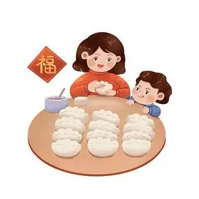 新年新春节日包饺子图片55张