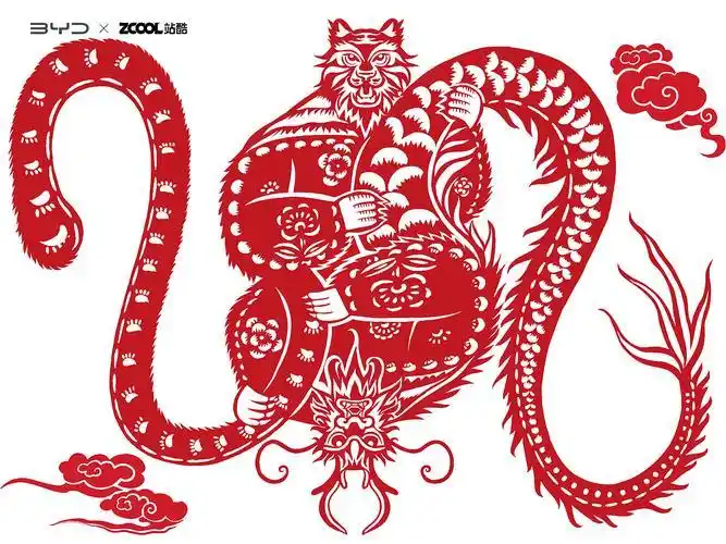 剪纸图片龙hu 手工剪纸图片大全简单-普车都