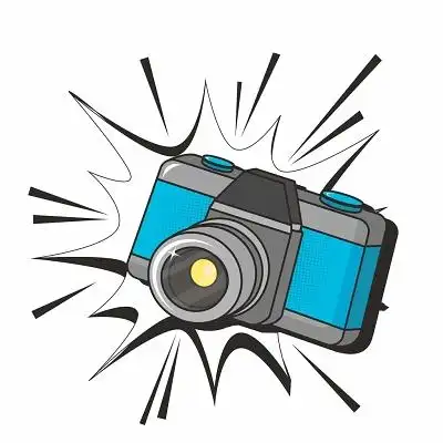 卡通蓝色相机素材