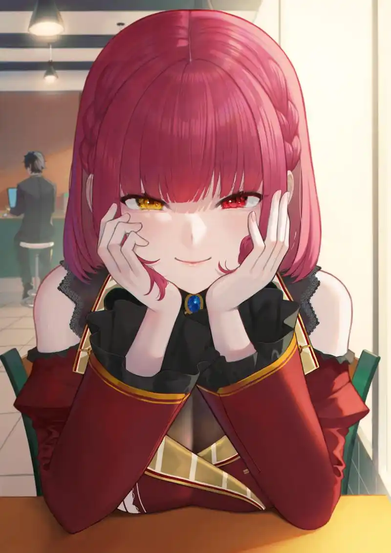 画师:るしあん,宝钟玛琳(异瞳少女)#二次元美图# #我爱二次元# #二