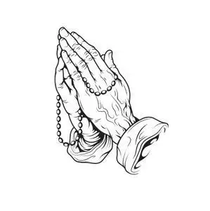 双手合十佛手简笔画