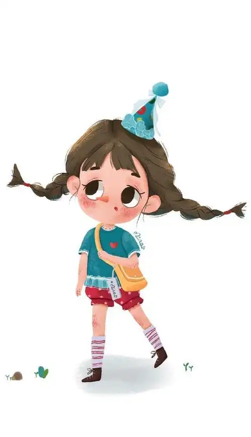 电脑插画绘画可爱的大眼萌娃,表现小女孩的纯真和可爱!