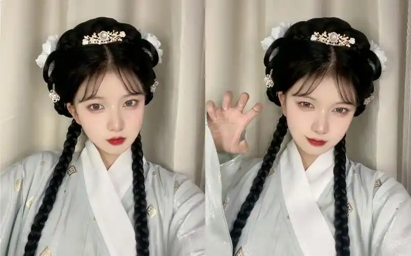 汉服发型教程|简单百搭明制发型 有发包|又到了穿明制的季节!