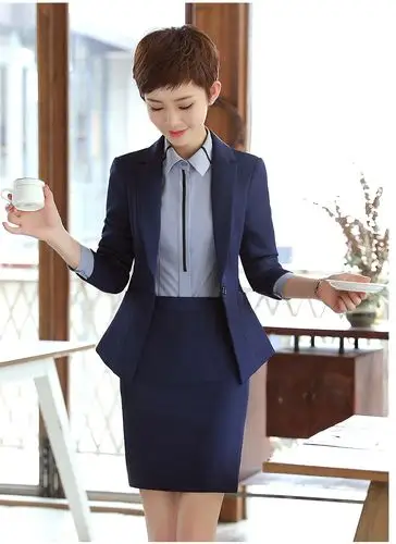 飞彦秋冬季新款职业装女装套装秋装韩版修身正装女显瘦长袖小西装女