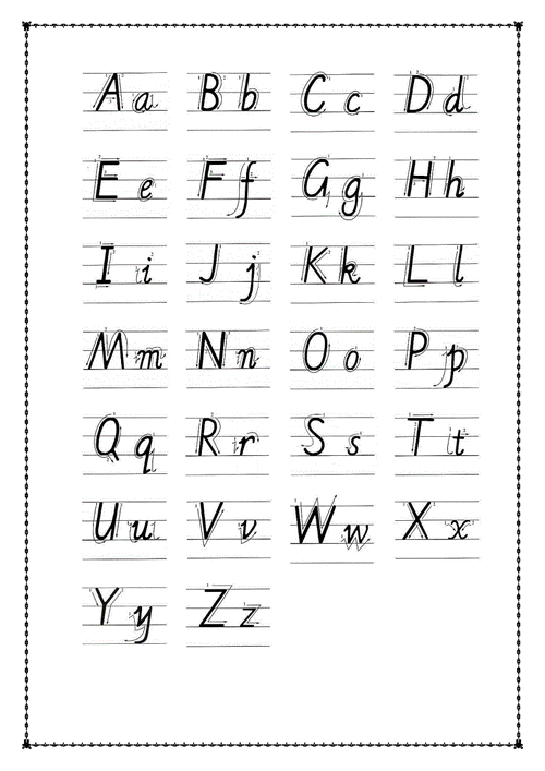 英文26个字母书写标准及练习doc3页