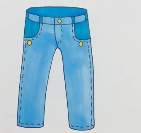 裤子涂色简笔画