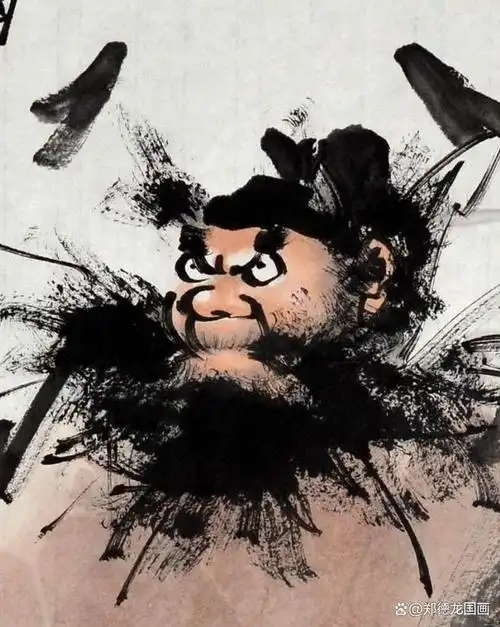 人物画钟馗画配诗