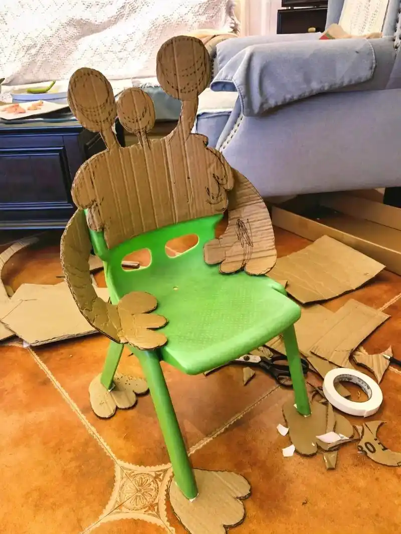 旧物改造 #手工diy  丑萌的怪兽椅子 - 抖音