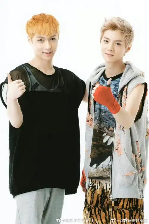 鹿晗张艺兴早期合照