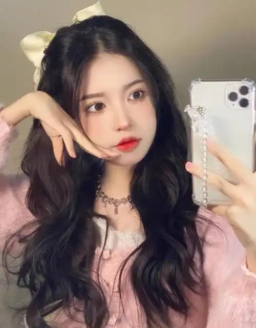 假发女长卷发中分刘海大波浪长发蓬松自然发学生全头套式浅棕色发网