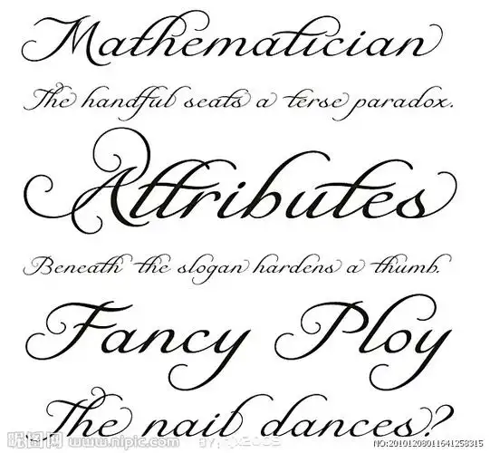 这种漂亮的英文字体叫什么?