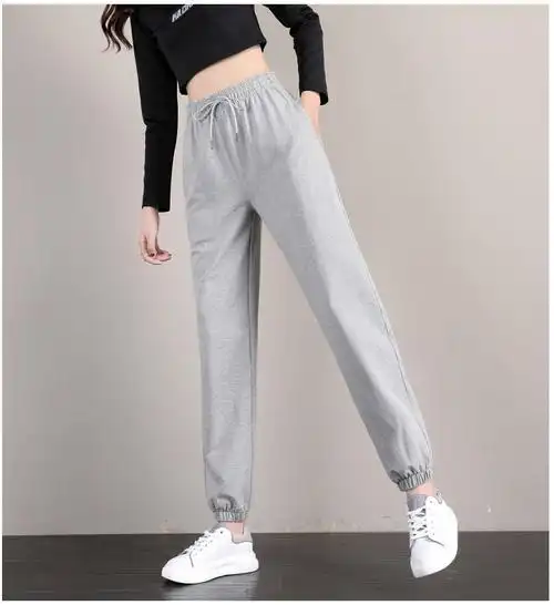 精品女装高品质秋冬休闲裤2021运动裤女春秋新款韩版宽松灯笼裤子显瘦
