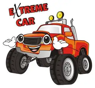 看着天空, 神话生物卡通人物矢量插图白色背景一个大脚车在钉子上的