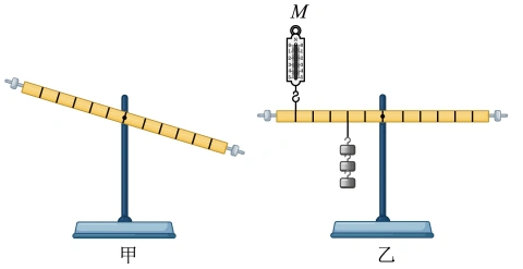 小明利用如图甲所示的装置,来"探究杠杆的平衡条件".(1)若实验前杠杆