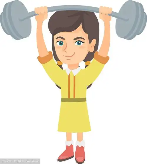 强壮的白人女孩举起沉重的杠铃