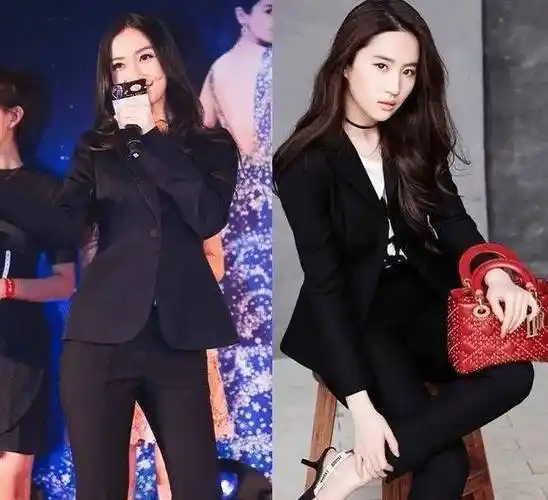 168cm杨颖和170cm刘亦菲,穿同款裙子,怎么差这么多?_baby_感觉_身材