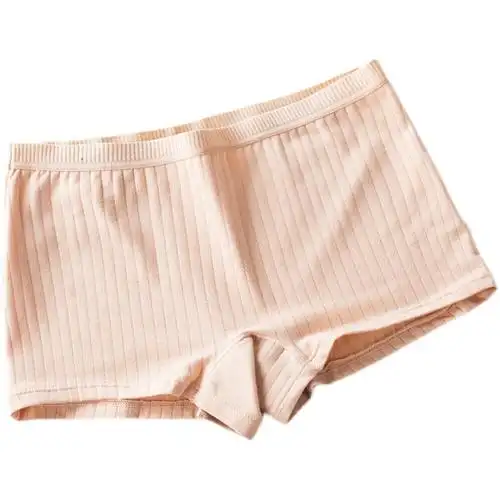 大码平角内裤女式纯棉高腰女士四角内裤女胖mm齐腿平脚短裤头全棉