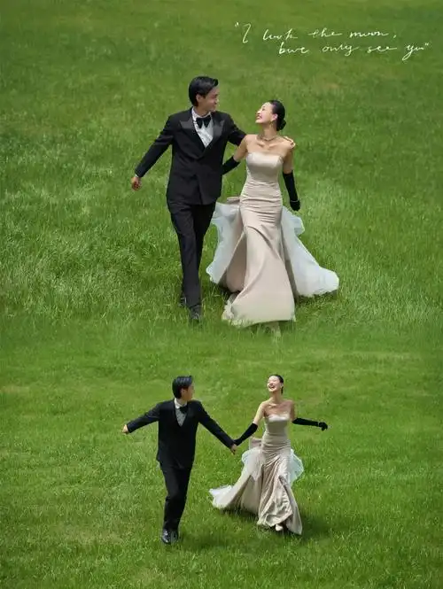 结婚必拍的森系草坪婚纱照|看几百遍都不腻