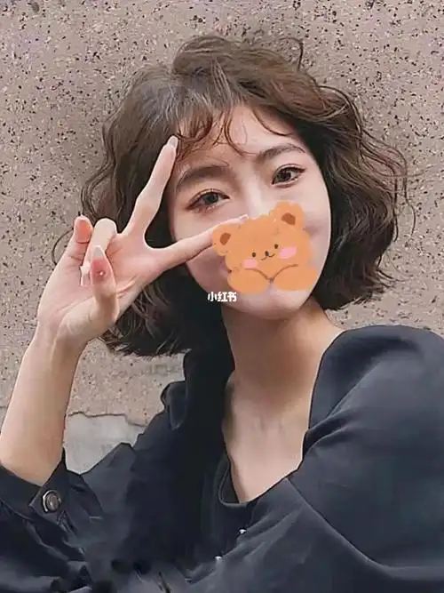 中短发尴尬期烫发,法式烫蛋卷头蓬松显脸小