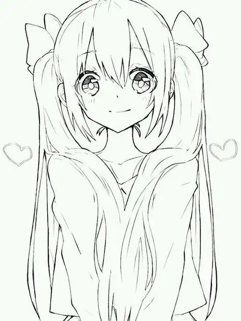 铅笔画漫画人物女孩简笔画古装