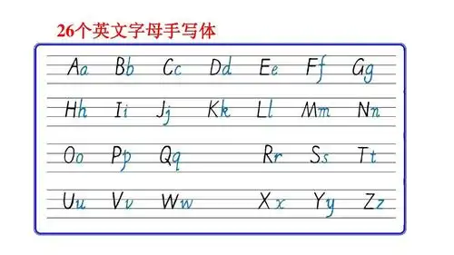 新人教pep版三年级英语下册单词及字母手写体