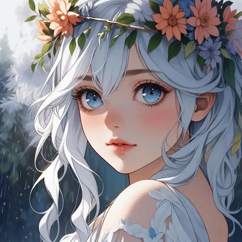 蓝色系动漫女生头像97绝美分享