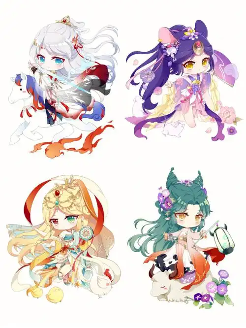 原创q版12生肖拟人古风少女合集中